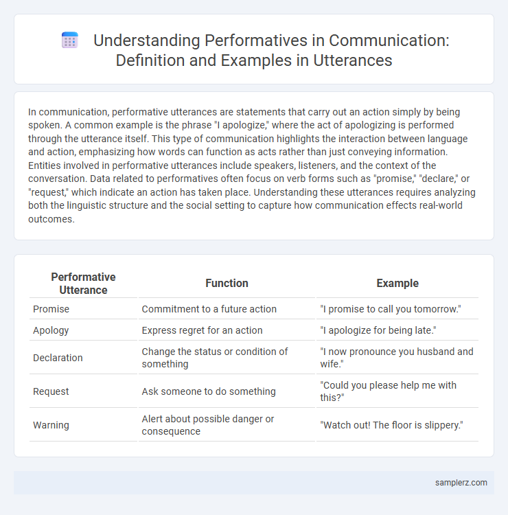 Understanding Performatives in Communication: Definition and Examples in Utterances