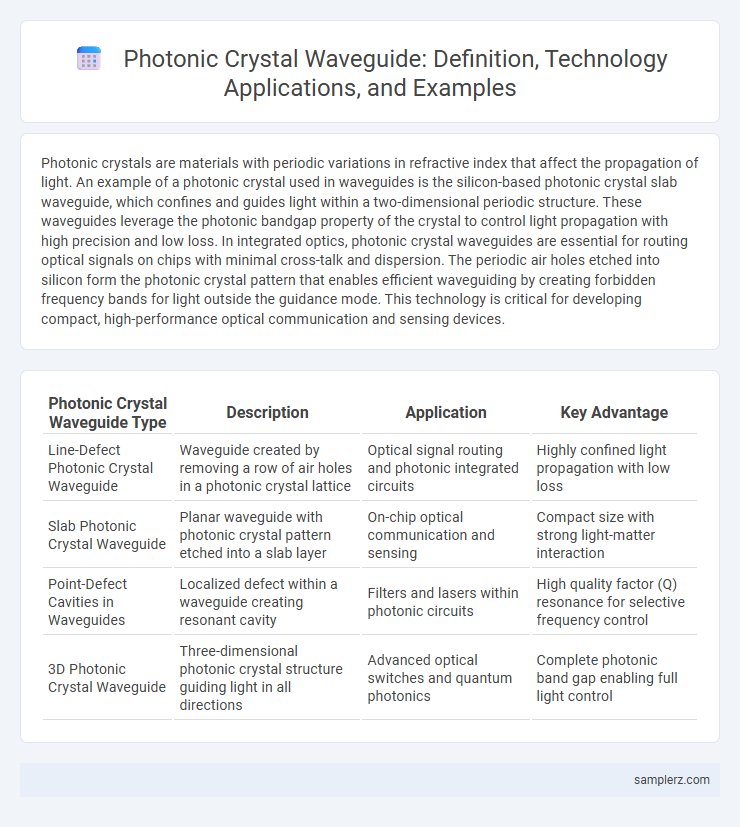 Photonic Crystal Waveguide: Definition, Technology Applications, and Examples