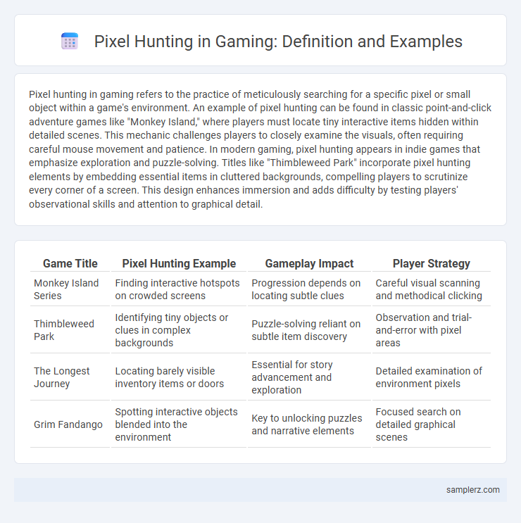 Pixel Hunting in Gaming: Definition and Examples