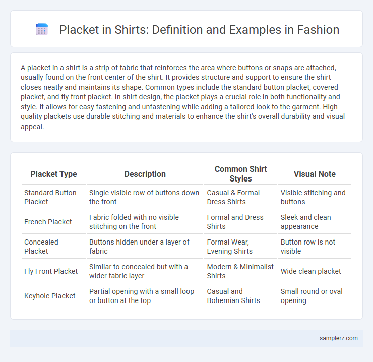 Placket in Shirts: Definition and Examples in Fashion