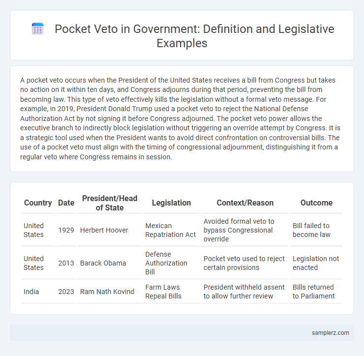 Pocket Veto in Government: Definition and Legislative Examples