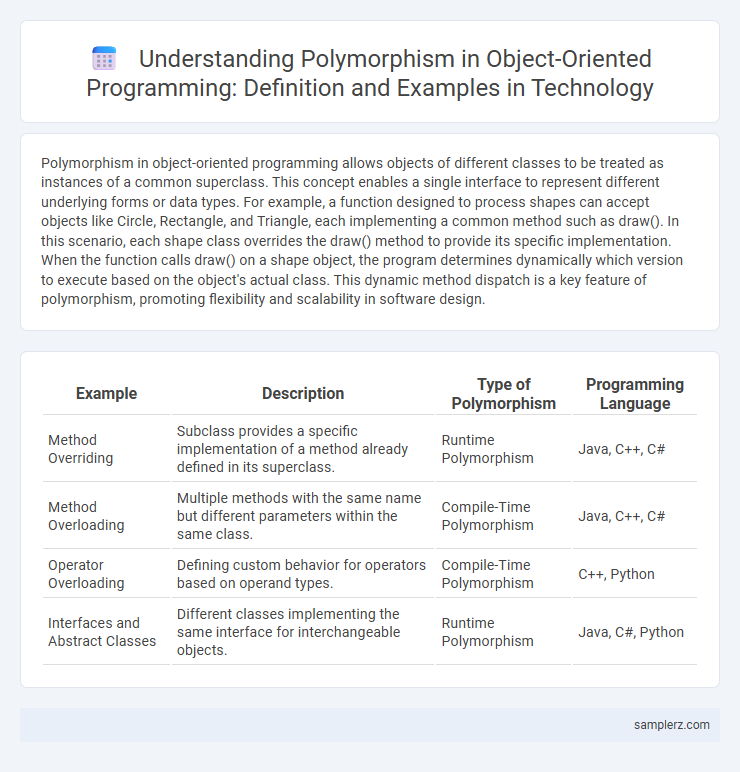 Understanding Polymorphism in Object-Oriented Programming: Definition and Examples in Technology