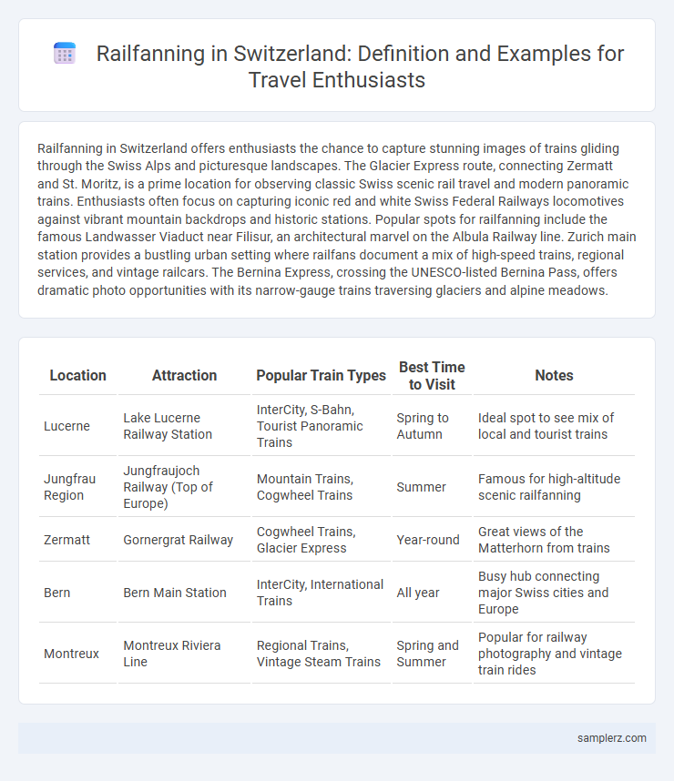 Railfanning in Switzerland: Definition and Examples for Travel Enthusiasts