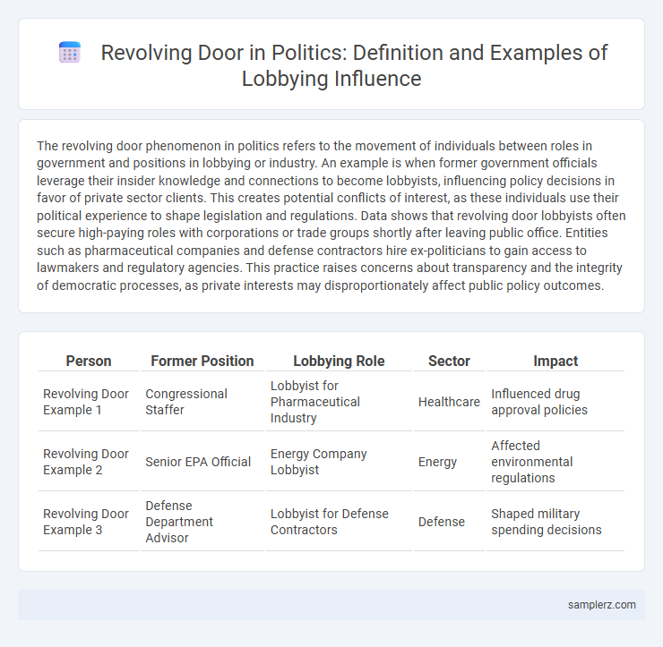 Revolving Door in Politics: Definition and Examples of Lobbying Influence