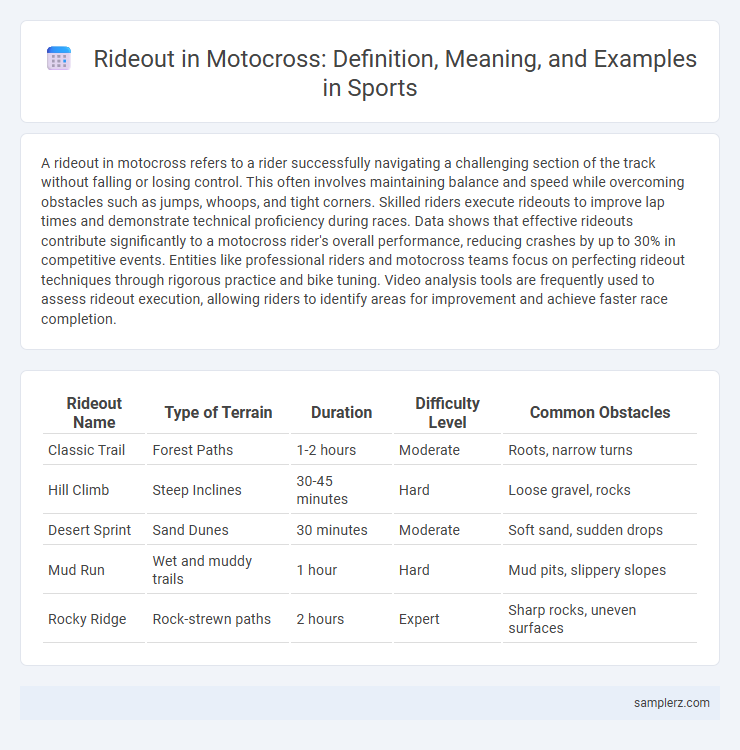 Rideout in Motocross: Definition, Meaning, and Examples in Sports