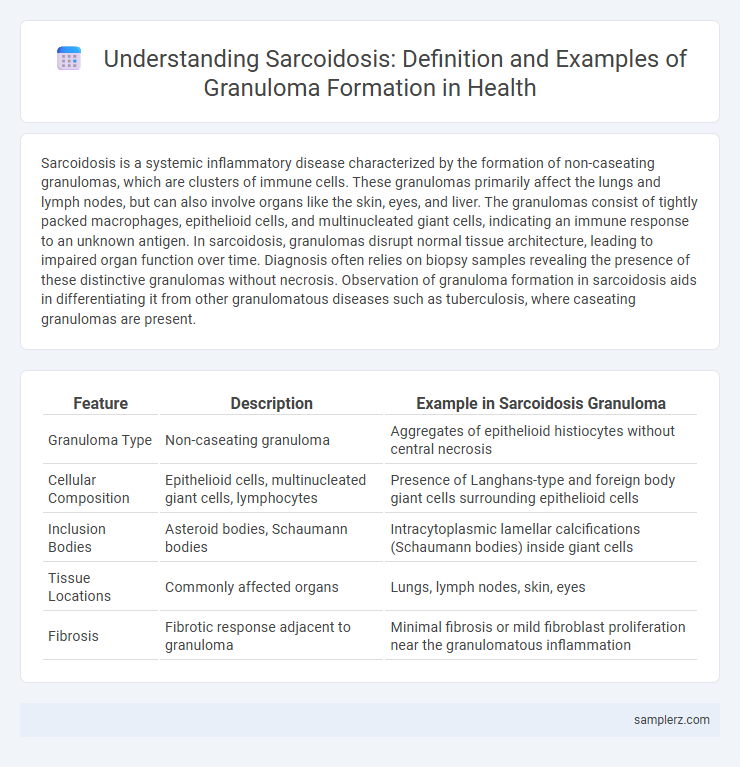 Understanding Sarcoidosis: Definition and Examples of Granuloma Formation in Health