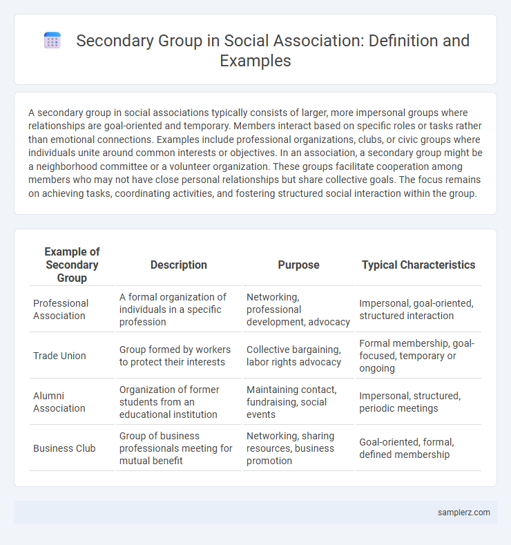 Secondary Group in Social Association: Definition and Examples