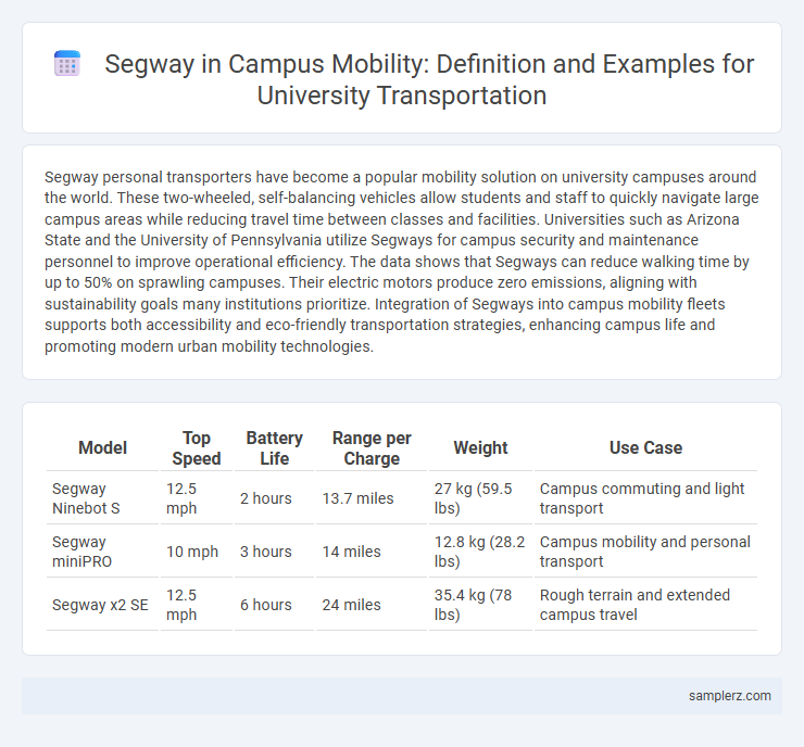 Segway in Campus Mobility: Definition and Examples for University Transportation