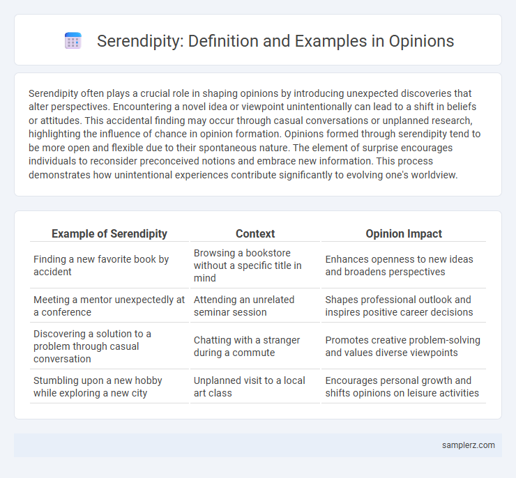 Serendipity: Definition and Examples in Opinions