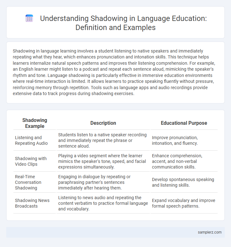Understanding Shadowing in Language Education: Definition and Examples