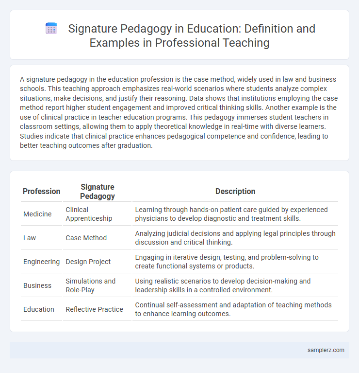 Signature Pedagogy in Education: Definition and Examples in Professional Teaching