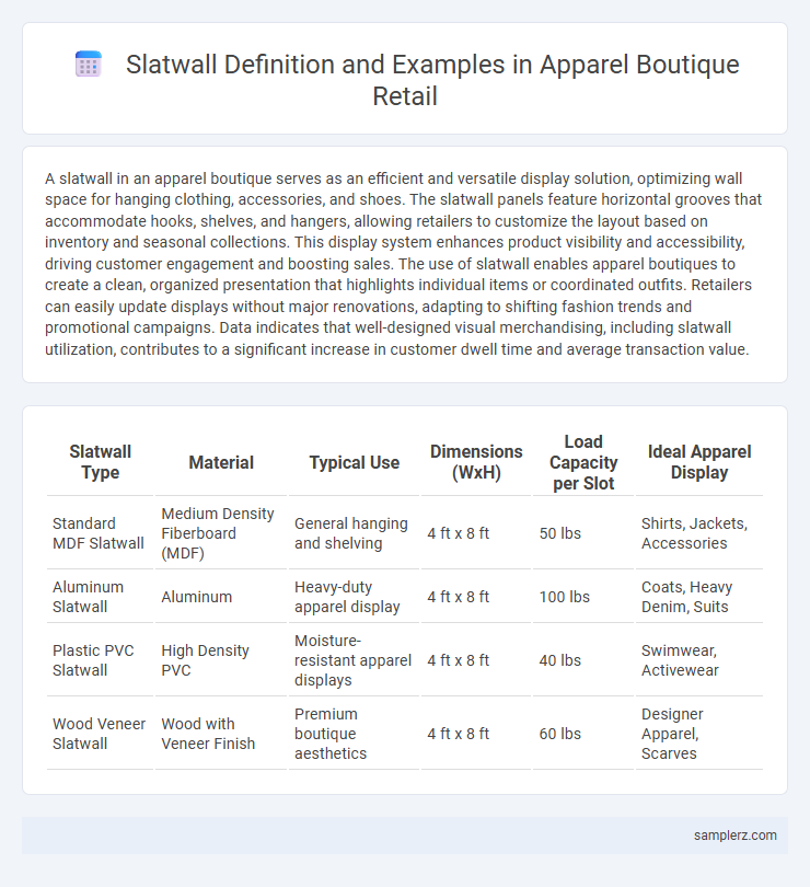 Slatwall Definition and Examples in Apparel Boutique Retail