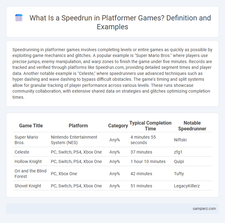 What Is a Speedrun in Platformer Games? Definition and Examples