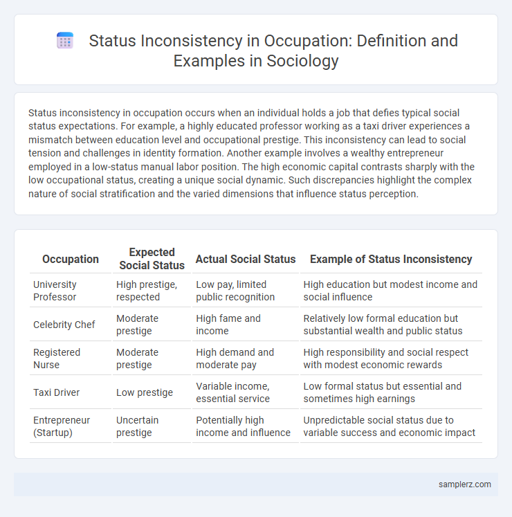 Status Inconsistency in Occupation: Definition and Examples in Sociology