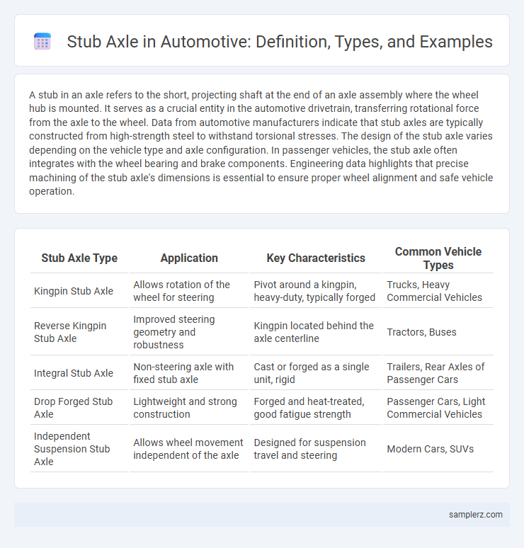 Stub Axle in Automotive: Definition, Types, and Examples