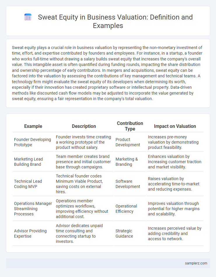 Sweat Equity in Business Valuation: Definition and Examples