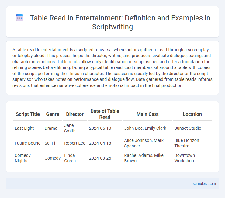 Table Read in Entertainment: Definition and Examples in Scriptwriting