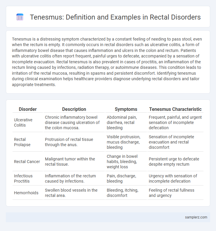 Tenesmus: Definition and Examples in Rectal Disorders