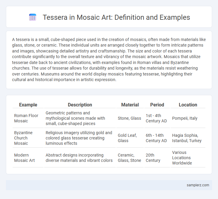 Tessera in Mosaic Art: Definition and Examples
