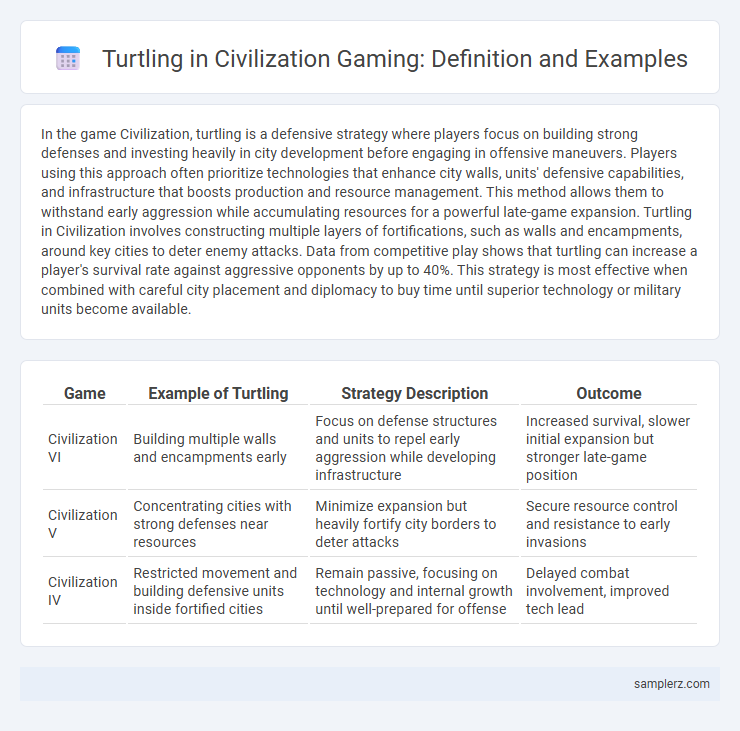 Turtling in Civilization Gaming: Definition and Examples