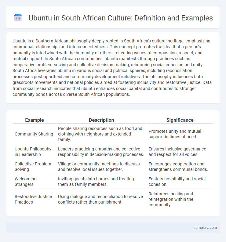 Ubuntu in South African Culture: Definition and Examples