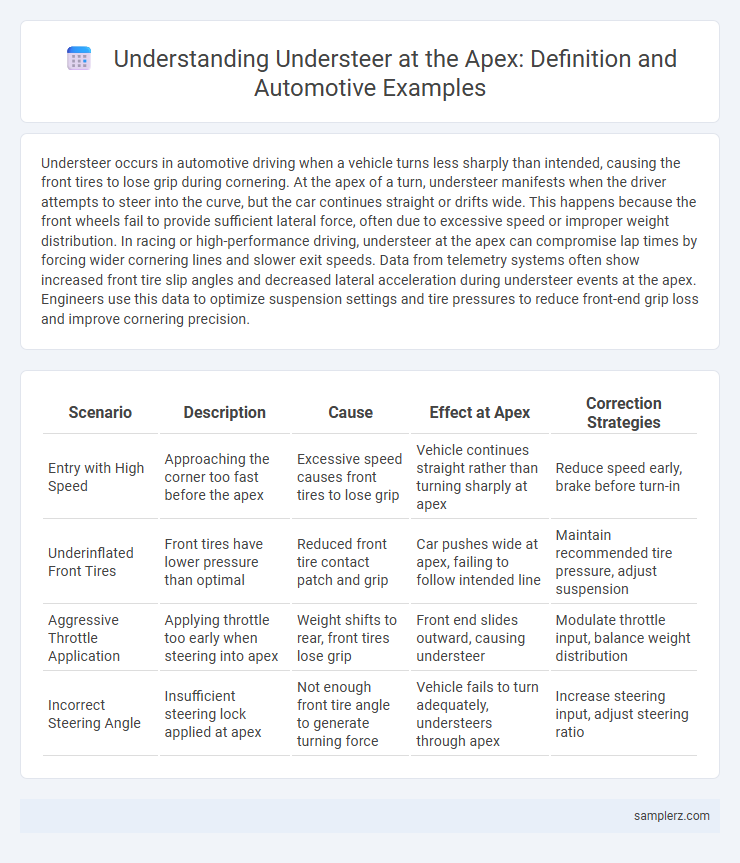 Understanding Understeer at the Apex: Definition and Automotive Examples