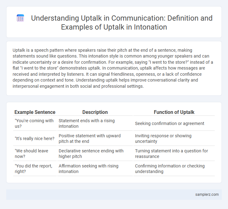 Understanding Uptalk in Communication: Definition and Examples of Uptalk in Intonation