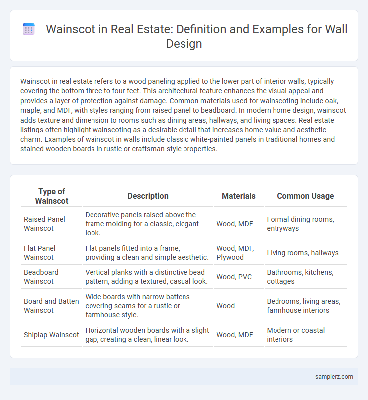 Wainscot in Real Estate: Definition and Examples for Wall Design
