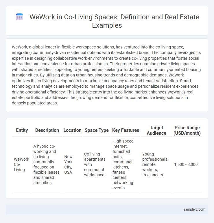 WeWork in Co-Living Spaces: Definition and Real Estate Examples
