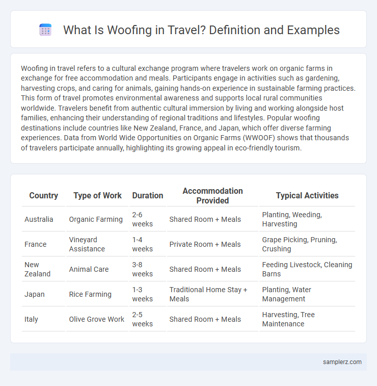 What Is Woofing in Travel? Definition and Examples
