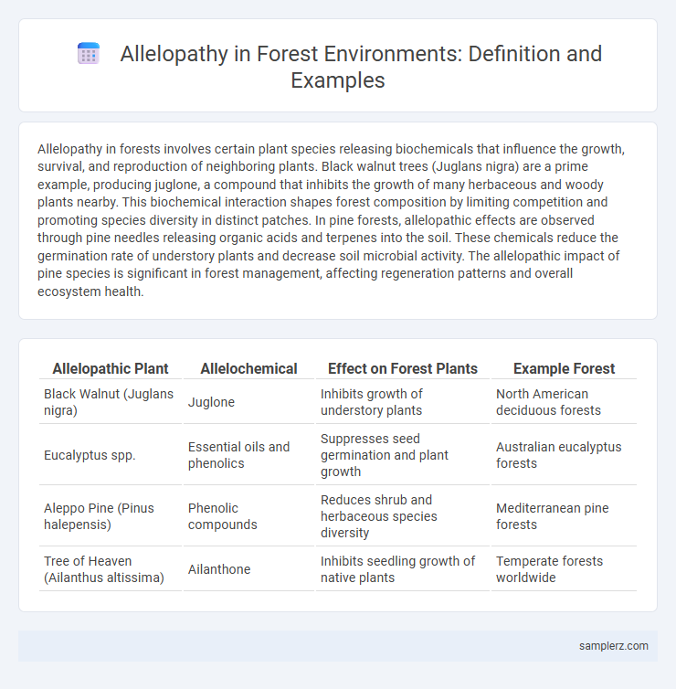 Allelopathy in Forest Environments: Definition and Examples