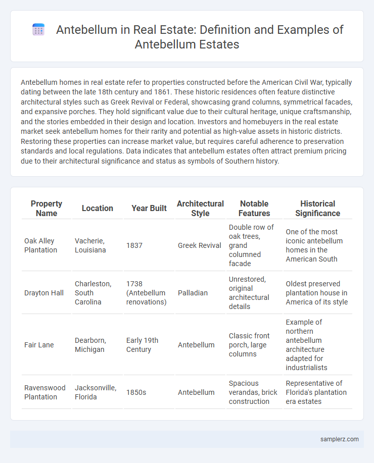 Antebellum in Real Estate: Definition and Examples of Antebellum Estates