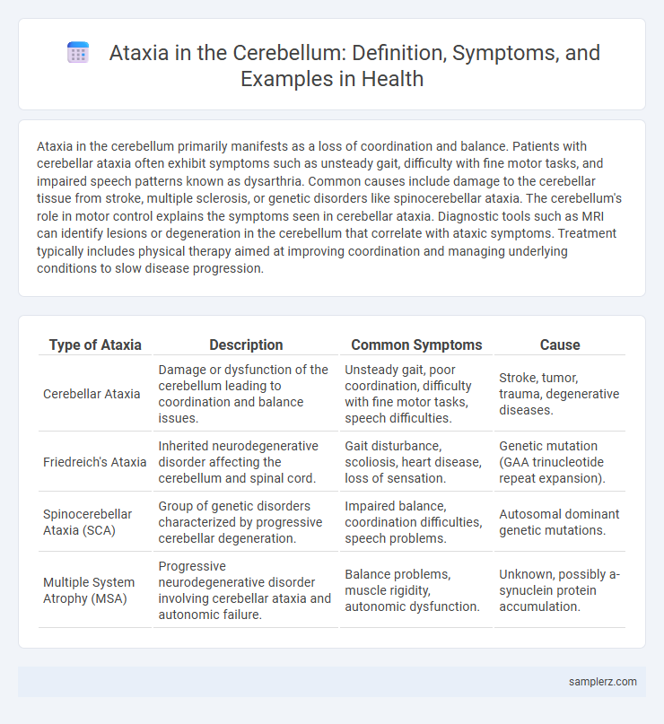 Ataxia in the Cerebellum: Definition, Symptoms, and Examples in Health