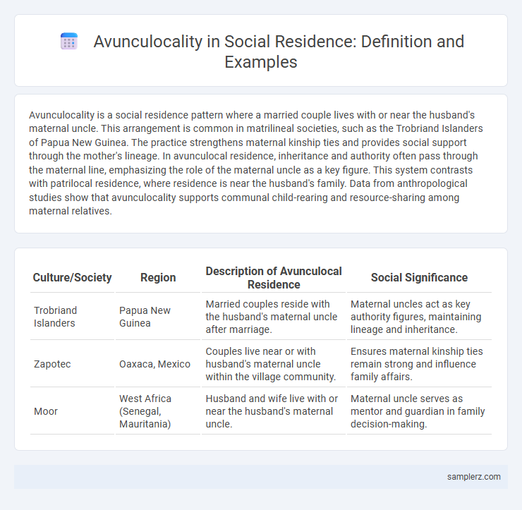 Avunculocality in Social Residence: Definition and Examples