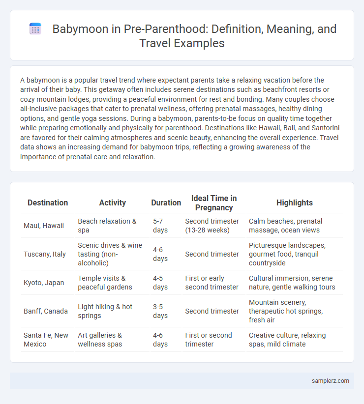 Babymoon in Pre-Parenthood: Definition, Meaning, and Travel Examples