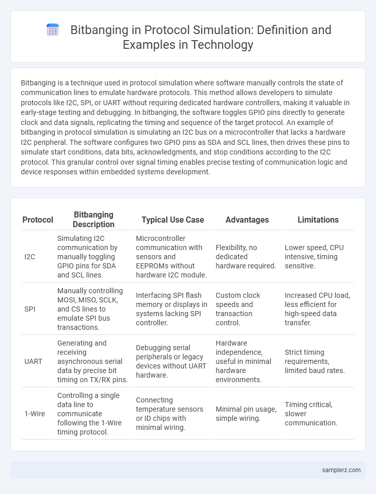 Bitbanging in Protocol Simulation: Definition and Examples in Technology