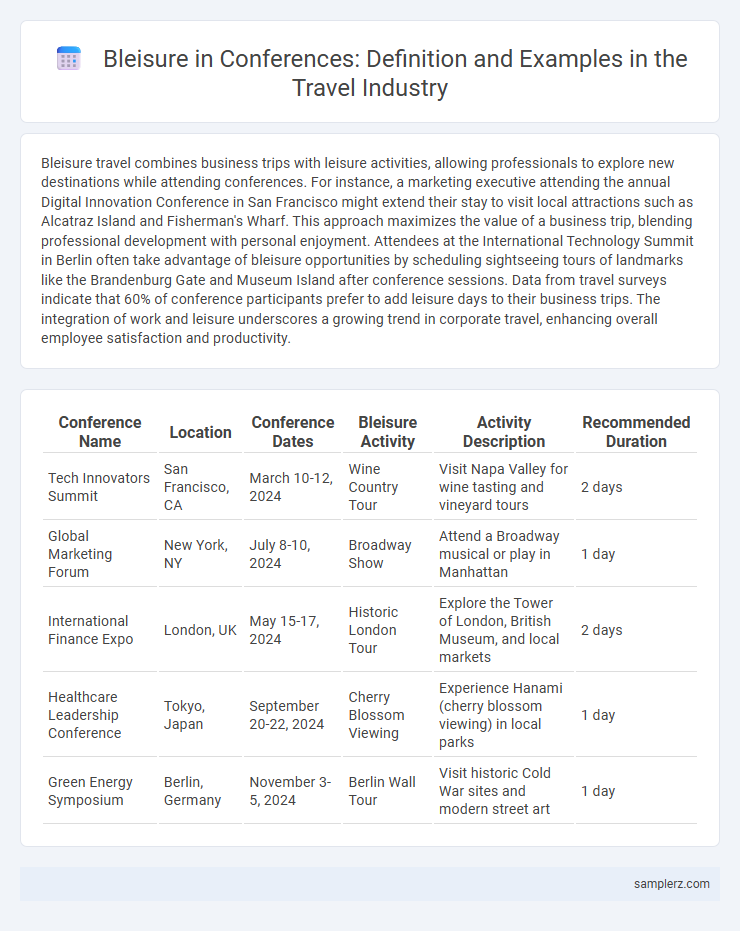 Bleisure in Conferences: Definition and Examples in the Travel Industry