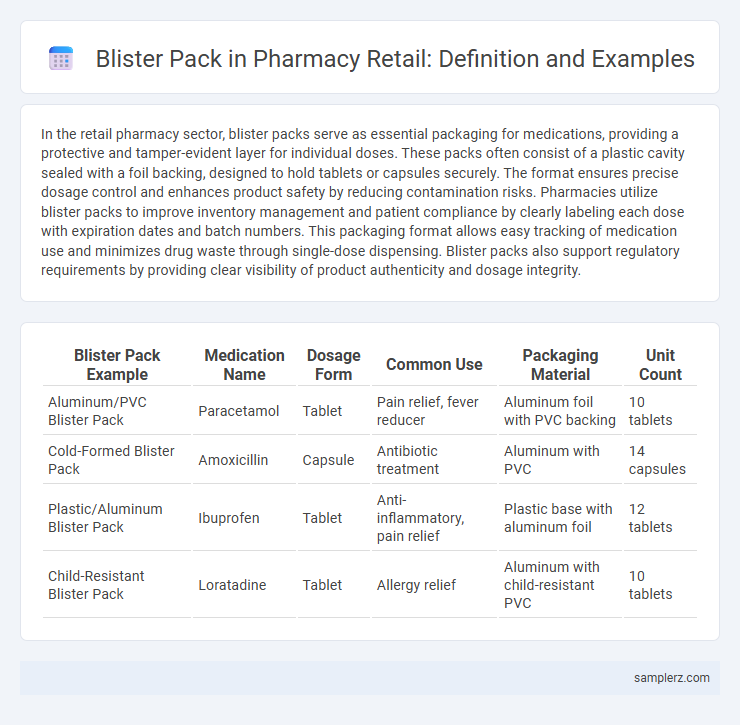 Blister Pack in Pharmacy Retail: Definition and Examples