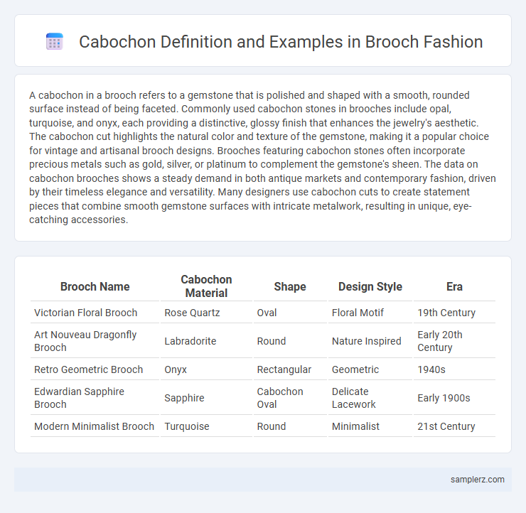 Cabochon Definition and Examples in Brooch Fashion