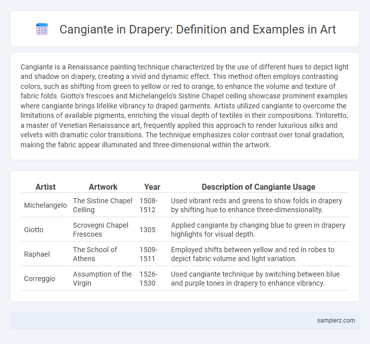 Cangiante in Drapery: Definition and Examples in Art