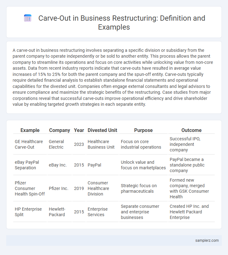 Carve-Out in Business Restructuring: Definition and Examples