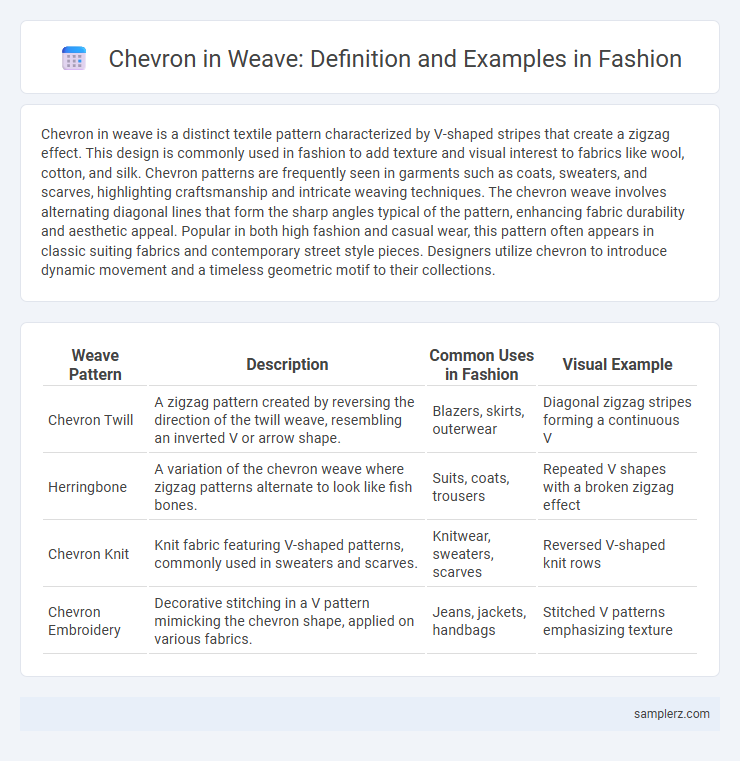 Chevron in Weave: Definition and Examples in Fashion