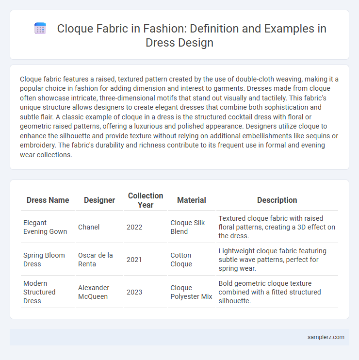 Cloque Fabric in Fashion: Definition and Examples in Dress Design