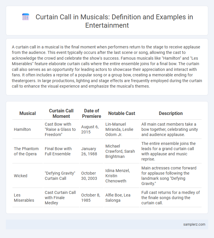 Curtain Call in Musicals: Definition and Examples in Entertainment