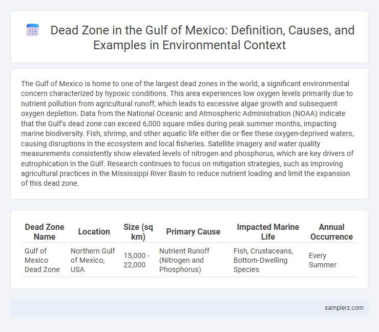Dead Zone in the Gulf of Mexico: Definition, Causes, and Examples in Environmental Context