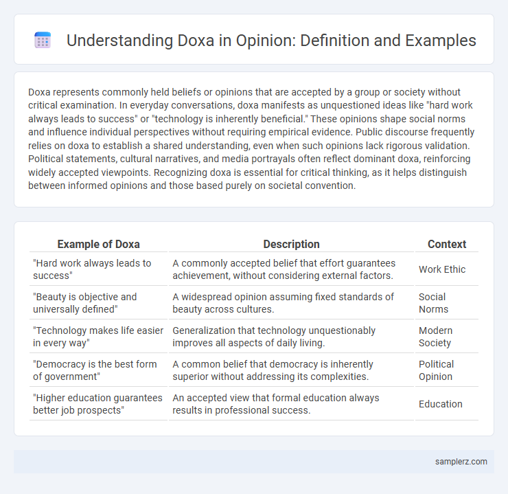 Understanding Doxa in Opinion: Definition and Examples