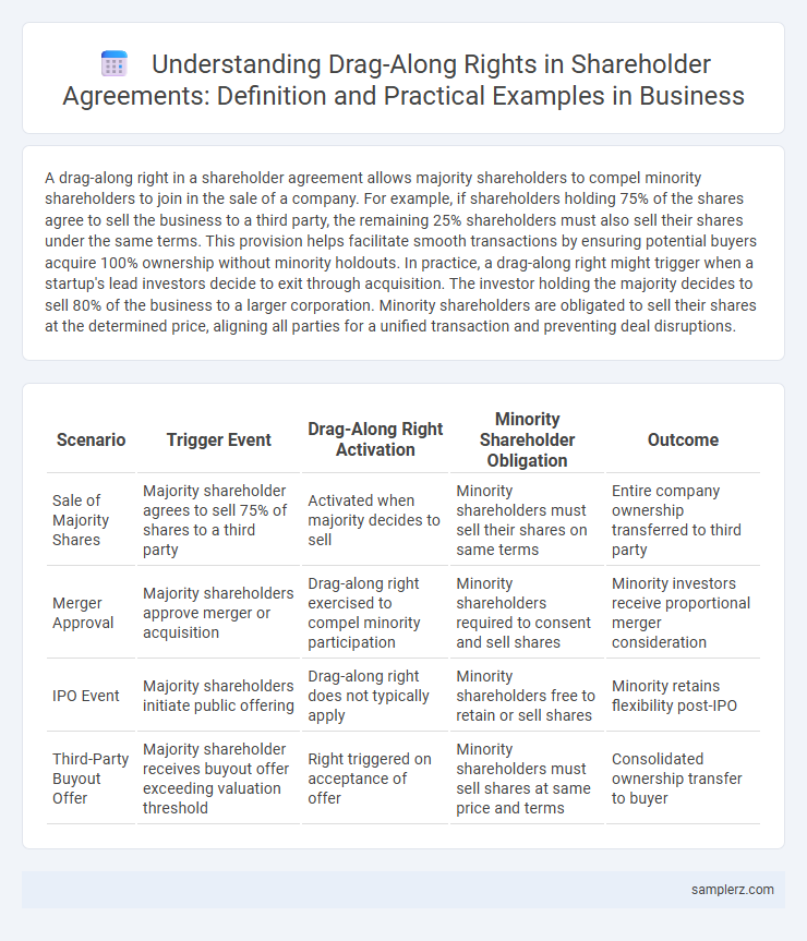 Understanding Drag-Along Rights in Shareholder Agreements: Definition and Practical Examples in Business