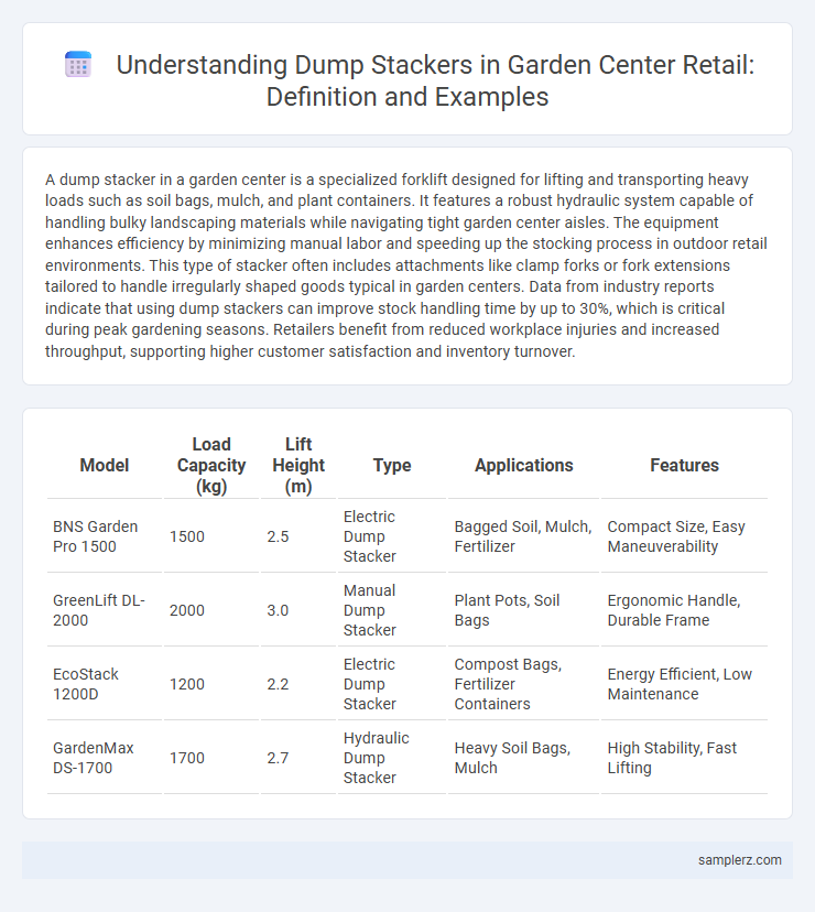 Understanding Dump Stackers in Garden Center Retail: Definition and Examples