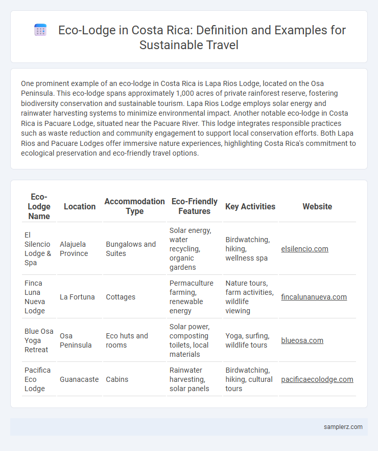 Eco-Lodge in Costa Rica: Definition and Examples for Sustainable Travel