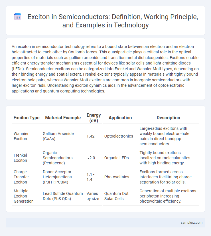 Exciton in Semiconductors: Definition, Working Principle, and Examples in Technology
